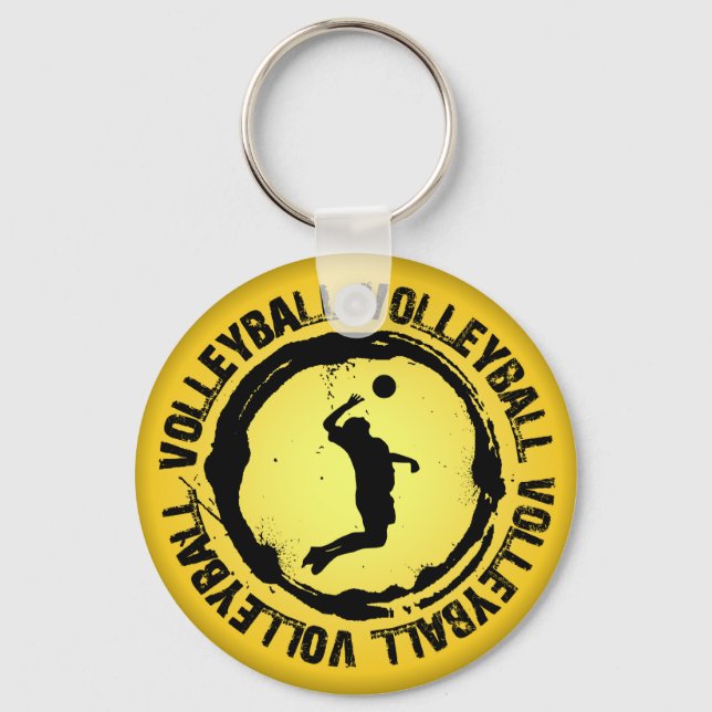 Nice Volleyball  Seal (Male) Key Ring (Front)