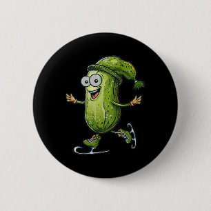 Nice Winter Sport With Ice Skating Scute Ss Cute S 6 Cm Round Badge
