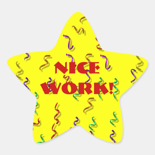 Nice Work Reward Stickers (Front)