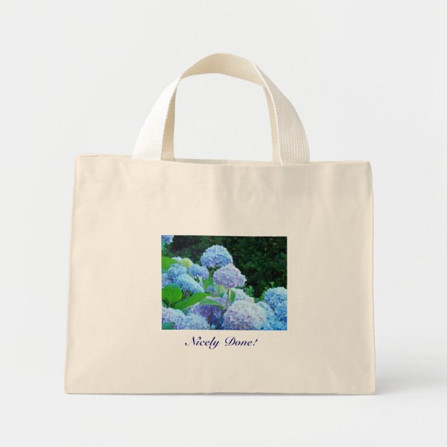 Nicely Done! Tote bag gifts Blue Hydrangea Flowers (Front)