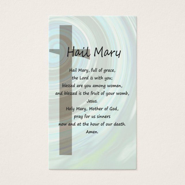 Nicene Creed and Hail Mary Prayer Card (Front)