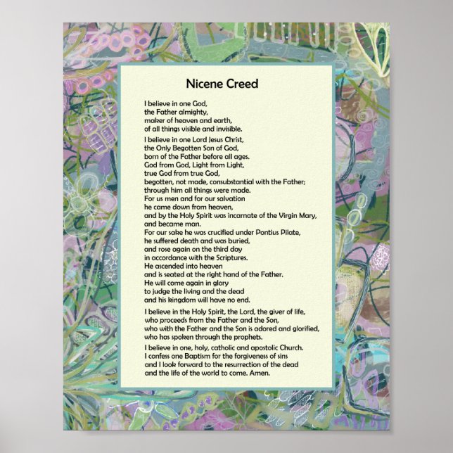Nicene Creed Christian Print (Front)