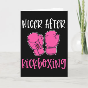 Nicer After Kickboxing Funny Pun Workout Cles Gym Card