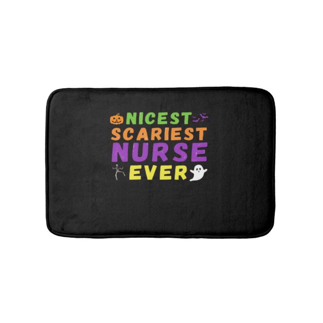 Nicest scariest Nurse ever funny Halloween Classic Bath Mat (Front)