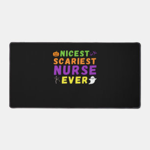 Nicest scariest Nurse ever funny Halloween Classic Desk Mat