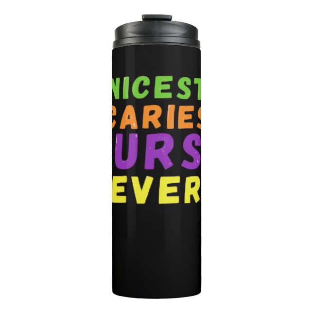 Nicest scariest Nurse ever funny Halloween Classic Thermal Tumbler (Front)