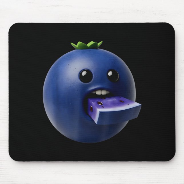 Niche Fruits Funny Blueberry Meme Brainrot Surreal Mouse Mat (Front)