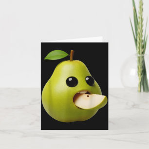 Niche Fruits Funny Pear Meme Brainrot Surreal  Card
