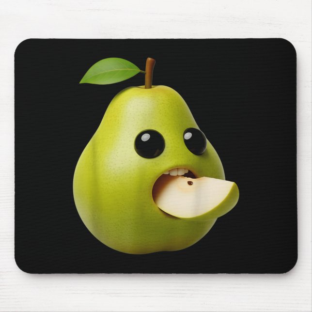 Niche Fruits Funny Pear Meme Brainrot Surreal  Mouse Mat (Front)