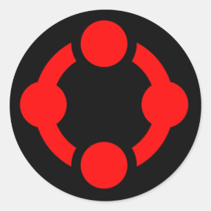 Niche Pride Flag (Black) Classic Round Sticker