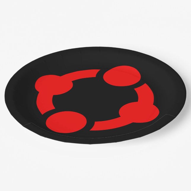 Niche Pride Flag (Black) Paper Plate (Angled)
