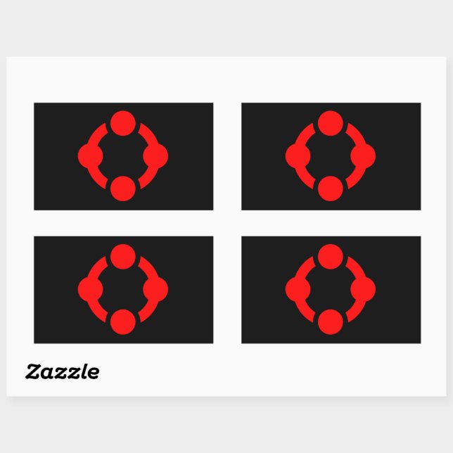 Niche Pride Flag (Black) Rectangular Sticker (Sheet)