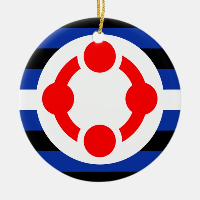 Niche Pride Flag (Original) Ceramic Tree Decoration (Front)