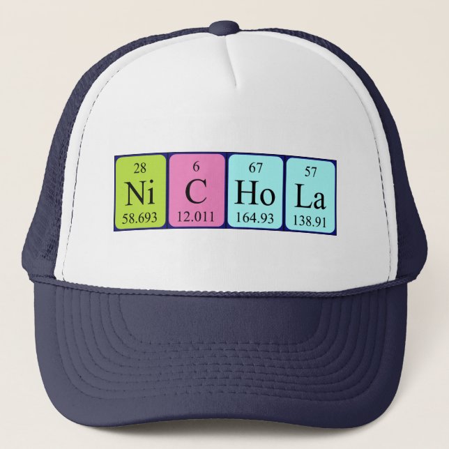 Nichola periodic table name hat (Front)