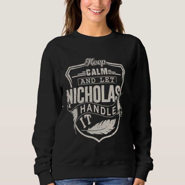 Nicholas First Name Shirt Nicholas Name Birthday (Front)