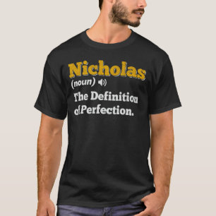 Nicholas Gift Name Personalised Birthday Name Defi T-Shirt