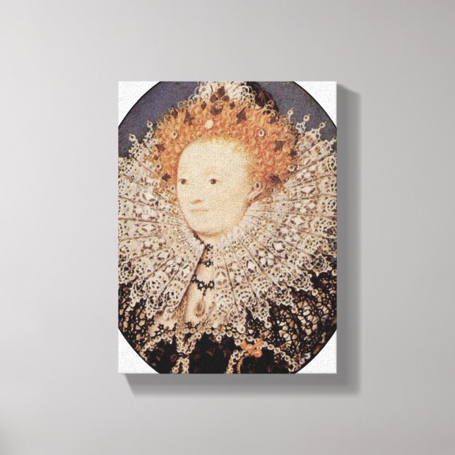 Nicholas Hilliard - Queen Elizabeth I of England Canvas Print (Front)