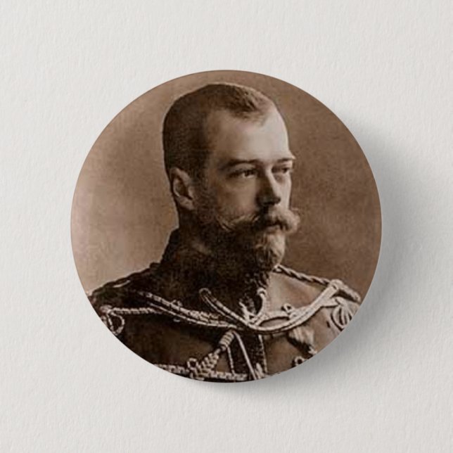 Nicholas II 6 Cm Round Badge (Front)