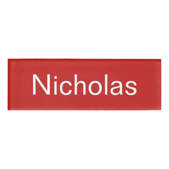 Nicholas Name Tag (Front)