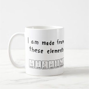 Nicholas periodic table name mug