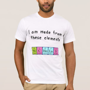 Nicholas periodic table name shirt