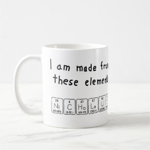 Nicholaus periodic table name mug
