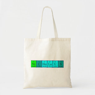 Nicholaus periodic table name tote bag