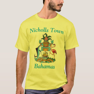 Nicholls Town, Bahamas with Coat of Arms T-Shirt