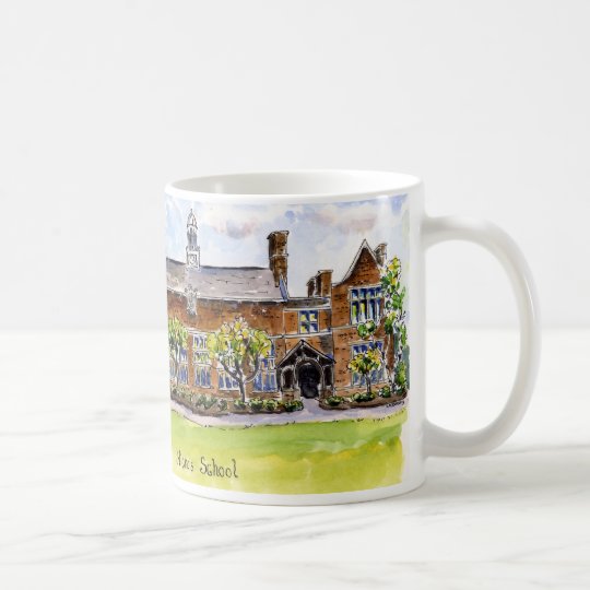 nichols Albright Hall with sky, sign congrats Coffee Mug