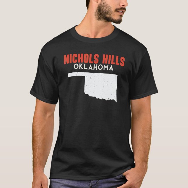 Nichols Hills USA State America Travel Oklahoman T-Shirt (Front)