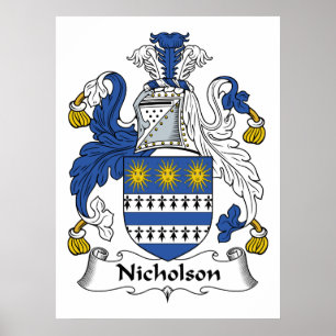 Nicholson Family Crest Poster