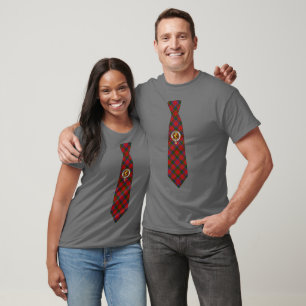 Nicholson Scottish Badge & Tartan Necktie T-Shirt