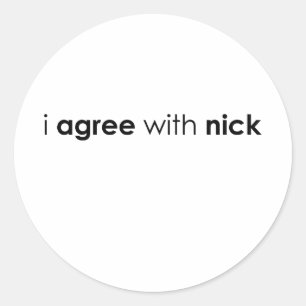 nick.ai classic round sticker