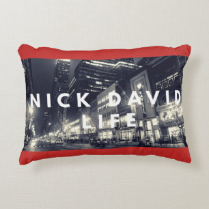 NiCK DAViD - Red Lumbar Pilow Decorative Cushion