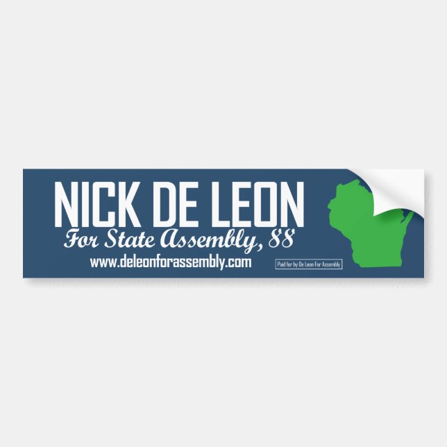 Nick De Leon Bumper Sticker (Front)