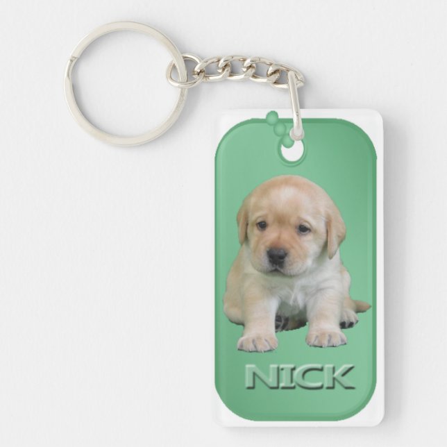 Nick Dog Tag Keychain (Front)