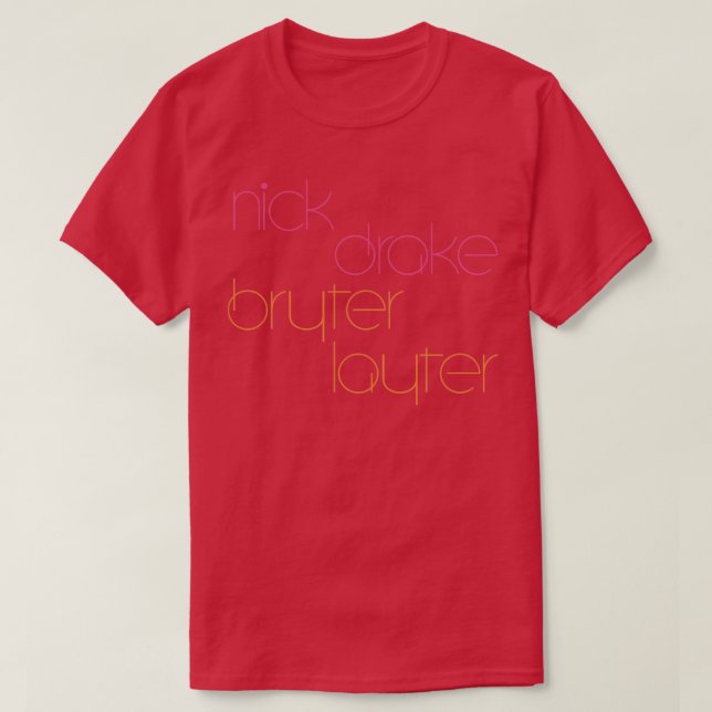 Nick Drake Bryter Layter Fan Tribute Design T-Shirt (Design Front)