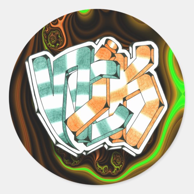 Nick ~ Graffiti Art Sticker 3" (Front)
