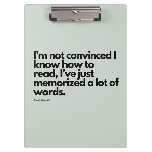 Nick Miller Quote Clipboard (Front)