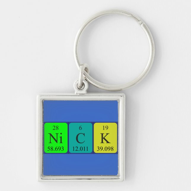 Nick periodic table name keyring (Front)