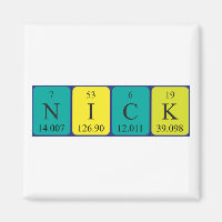 Nick periodic table name magnet