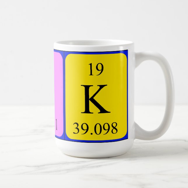 Nick periodic table name mug (Right)