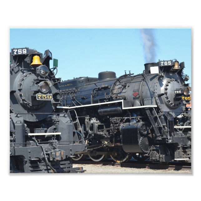 Nickel Plate Road 759 and 765 Steam Engine Trains Photo Print (Front)