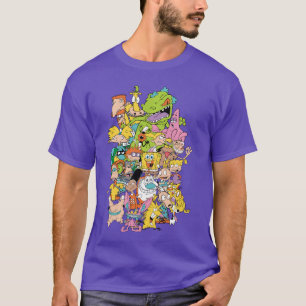 Nickelodeon 90s Character Pile Up girl T-Shirt