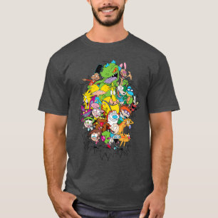 Nickelodeon Classic Characters Burstinghrough ee f T-Shirt
