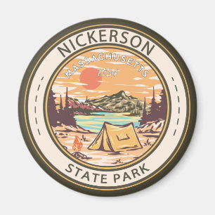 Nickerson State Park Massachusetts Badge Magnet