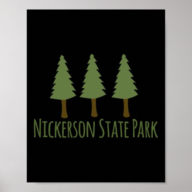 Nickerson State Park Rustic Camping Hiking Pine Tr Poster (Front)