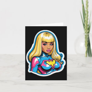 Nicki Minaj Superhero Sticker  Card