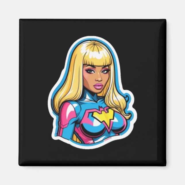 Nicki Minaj Superhero Sticker  Magnet (Front)