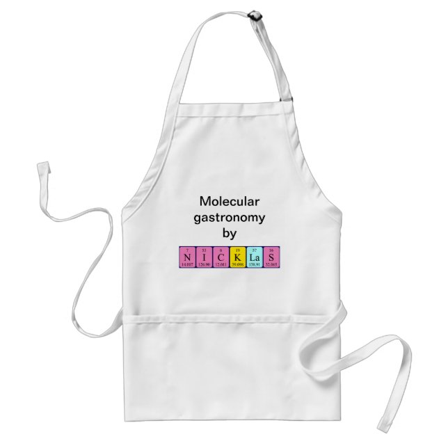 Nicklas periodic table name apron (Front)
